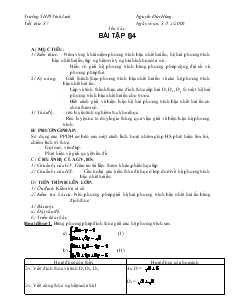 Bài giảng Tiết 37 - Bài 4: Bài tập