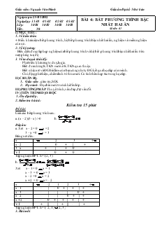 Bài giảng Tiết 38 - Bài 4: Bất phương trình bậc nhất hai ẩn (tiếp)