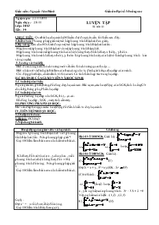 Bài giảng Tiết 39: Luyện tập (tiết 1)