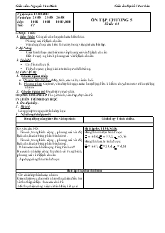 Bài giảng Tiết 42: Ôn tập chương 5