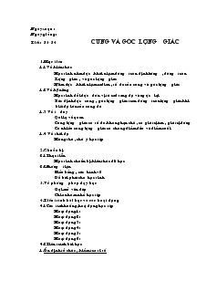 Bài giảng Tiết : 53-54 Cung và góc lượng giác (tiếp)