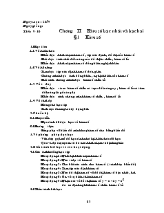 Bài giảng Tiết 9, 10 - Bài 1:  Hàm số