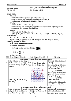 Bài giảng Tiết dạy: 10 - Bài 1: Hàm số