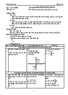 Bài giảng Tiết dạy: 12 - Bài dạy: Luyện tập hàm số y = ax + b