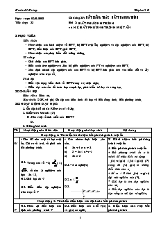 Bài giảng Tiết dạy: 33 - Bài 2: Bất phương trình và hệ bất phương trình một ẩn