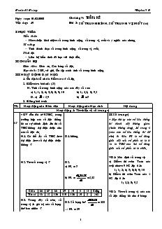 Bài giảng Tiết dạy: 49 - Bài 3: Số trung bình. Số trung vị. Mốt