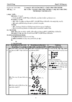 Bài giảng Tiết dạy: 57 - Bài 5: Bài tập bất phương trình và hệ bất phương trình bậc nhất hai ẩn