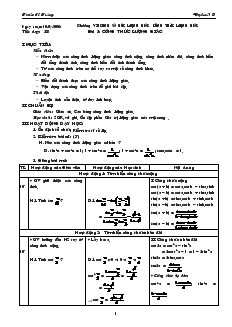 Bài giảng Tiết dạy: 58 - Bài 3: Công thức lượng giác