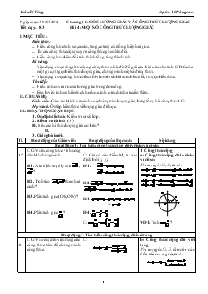 Bài giảng Tiết dạy: 83 - Bài 4: Một số công thức lượng giác