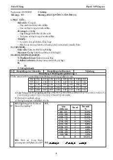 Bài giảng Tiết dạy: 87 - Bài dạy: Bài tập ôn cuối năm