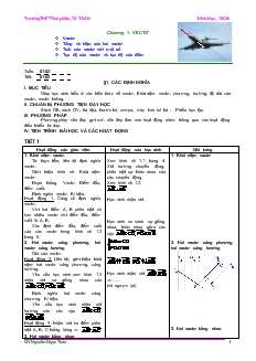 Bài giảng Tuần 1, 2 - Tiết 1 - Bài 1: Các định nghĩa