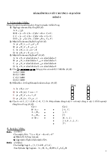 Bài kiểm tra viết chương I - Đại số 10