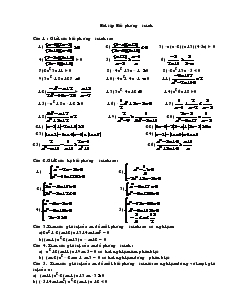 Bài tập bất phương trình (tiếp)