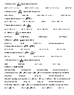 Bài tập ôn thi đại số