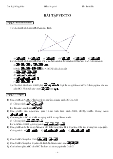 Bài tập vectơ (tiếp)