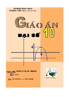 Bìa Giáo án Đại số 10