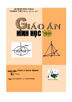 Bìa Giáo án Hình học 10