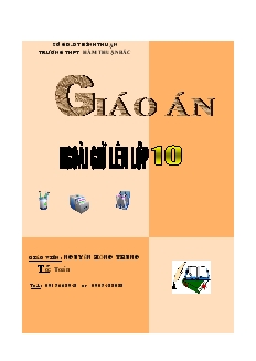 Bìa Giáo án Ngoài giờ lên lớp 10