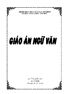 Bìa Giáo Án Ngữ Văn