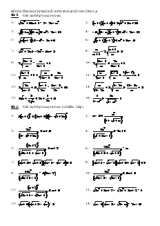 Bồi dưỡng học sinh giỏi 10 phần Đại số chương 5,6