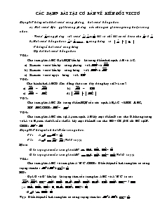 Các dạng bài tập cơ bản về biến đổi vectơ