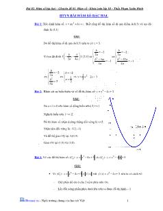 Chuyên đề: Hàm số - Khóa Toán lớp 10