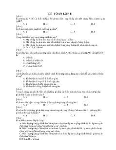 Đề 1 tóan lớp 11