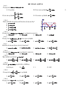 Đề 3 tóan lớp 11