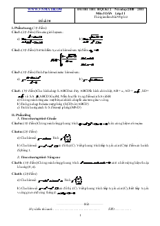 Đề 30 thi thử học kì 2 – năm học 2010 – 2011 môn toán lớp 11 thời gian làm bài 90 phút
