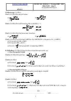 Đề 32 thi thử học kì 2 – năm học 2010 – 2011 môn toán lớp 11 thời gian làm bài 90 phút