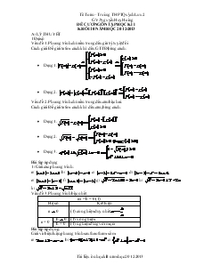 Đề cương ôn tập học kì I khối 10 năm học 2012 - 2013