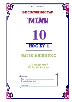 Đề cương ôn tập môn Toán 10