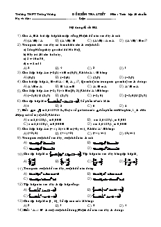 Đề kiểm tra 1 tiết môn : toán lớp 10 (tiếp)