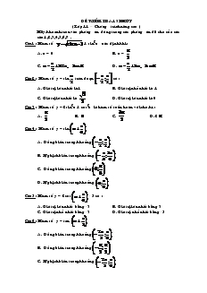 Đề kiểm tra 15 phút