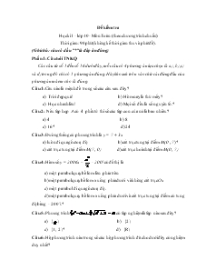 Đề kiểm tra học kì I - Lớp 10 môn Toán
