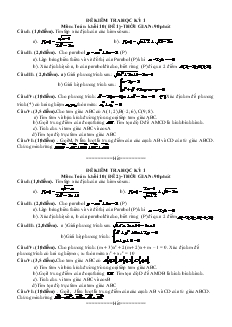 Đề kiểm tra học kỳ 1 môn : toán khối 10 ( đề 1)- Thời gian: 90 phút