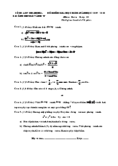 Đề kiểm tra học kỳ 2 năm học 2009 - 2010 môn: toán - lớp 10