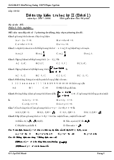 Đề ôn tập kiểm tra học kỳ II (Đề số 1)
