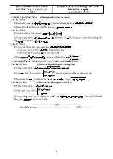 Đề thi học kì 1 – năm học 2009 – 2010 môn toán lớp 10 thời gian làm bài 90 phút
