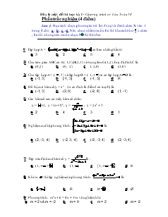 Đề thi học kỳ I - Chương trình cơ bản Toán 10