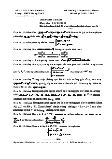 Đề thi học sinh giỏi lớp 10 năm học 2007 - 2008 môn thi : toán