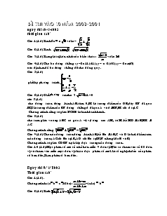 Đề thi vào 10 năm 2003-2004