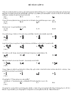 Đề tóan lớp 11