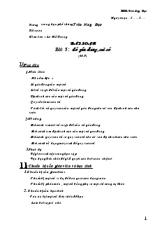 Giáo án Đại số 10 - Bài 5: Số gần đúng, sai số