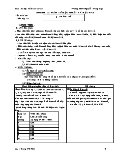 Giáo án Đại số 10 ban cơ bản - Trang Thị Thủy -Trường THPT Nguyễn Trung Trực - Chương II: Hàm số bậc nhất và bậc hai