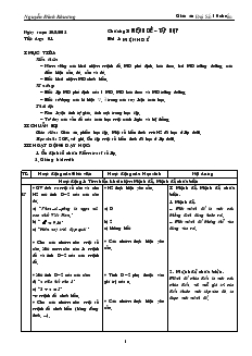 Giáo án Đại Số 10 chuẩn - Nguyễn Đình Khương