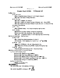 Giáo án Đại số 10 nâng cao - Tiết 14: Đại Cương Về Hàm Số