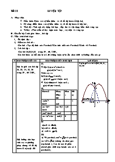 Giáo án Đại số 10 nâng cao - Tiết 22: Luyện Tập