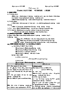 Giáo án Đại số 10 nâng cao - Tiết 24: Đại Cương Về Phương Trình