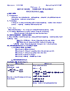 Giáo án Đại số 10 nâng cao - Tiết 31: Một Số Phương Trình Qui Về Bậc Nhất Hoặc Bậc Hai ( Tiếp)